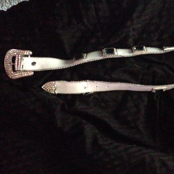 White bling belt main image 4