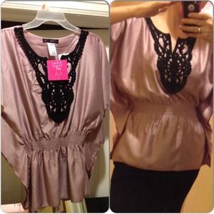 Beautiful Pale Rose  🌸  blouse & Crochet detail