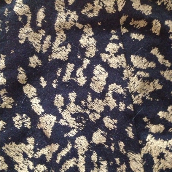 SOLD. F21 Skater Skirt in Gold Leopard - Picture 2 of 2