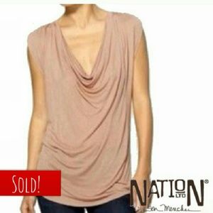 NWT! NATION Ltd. Odessa Tee in Maple Sugar