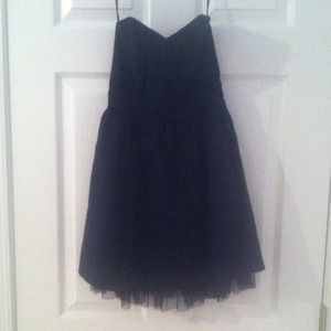 Sound and matter strapless black dress