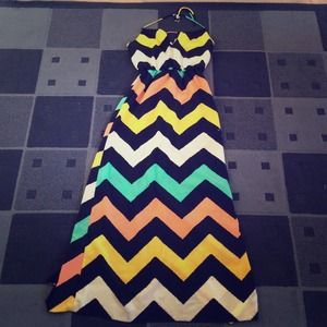 ‼️BUNDLE‼️Chevron Stripe Halter Maxi Dress
