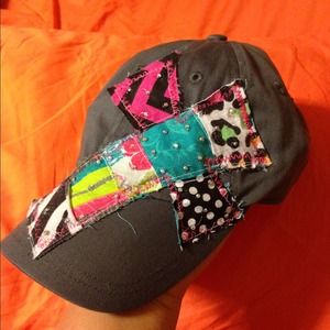 Cute bling cross hat cap with rhinestones