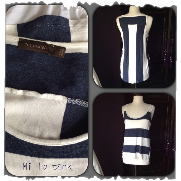 Sold in bundle Hi Lo Blue and White Tank - Picture 2 of 4