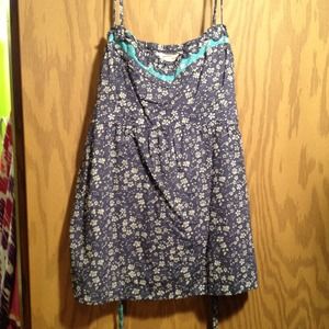 Blue floral tank