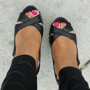*reduced Black trendy boho heels