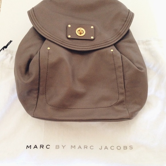 Marc by Marc Jacobs leather backpack in Taupe