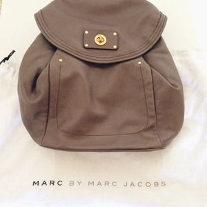 Marc by Marc Jacobs leather backpack in Taupe