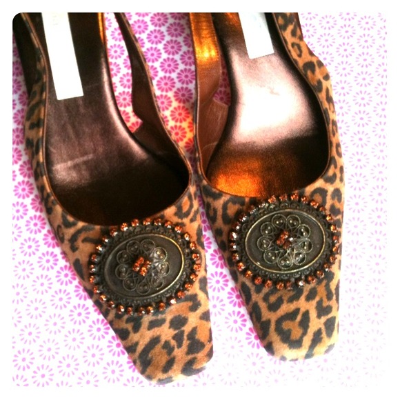 Olivia Rose Tal Shoes - SALE: Olivia Rose Tal Leopard Print Heels