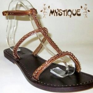 NEW! MYSTIQUE Gladiator Sandals, Bronze