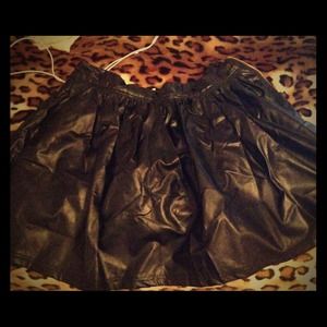 Leather Skirt/ Skater Skirt/ Faux