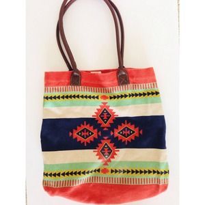 Colorful Southwestern inspired tote bag