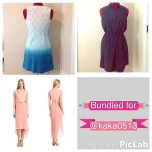 Sleeveless Navy Shirt Dress