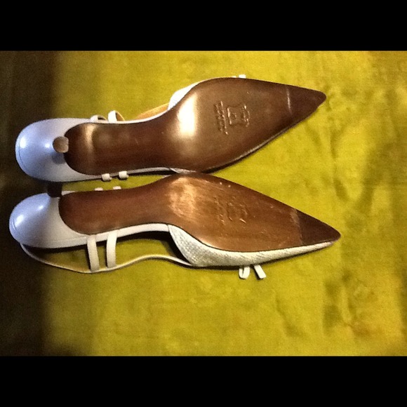 Stuart Weitzman cloth/leather sling SZ 8 1/2 - Picture 4 of 4