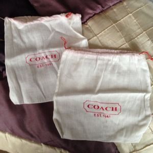 Coach dust bags. Set of 2.