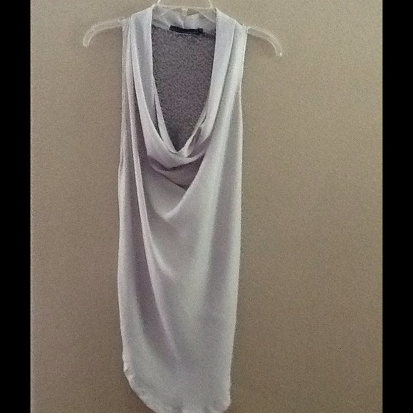 Silver halter top