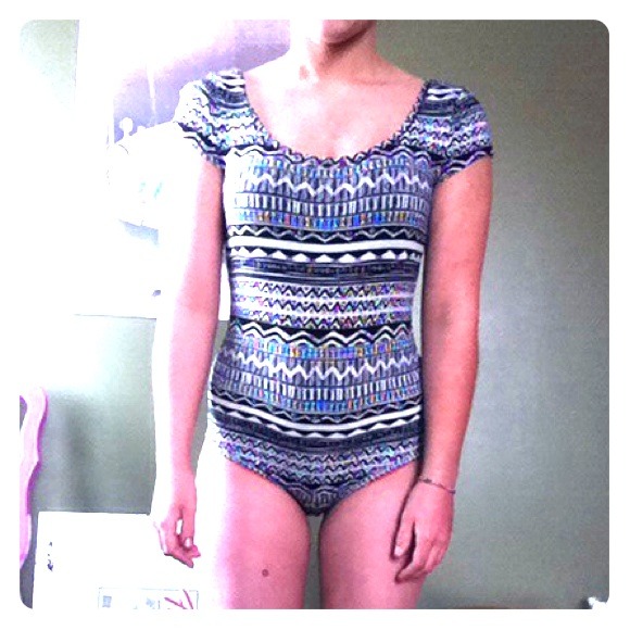 Tribal body suit tribal crop and skater skirt