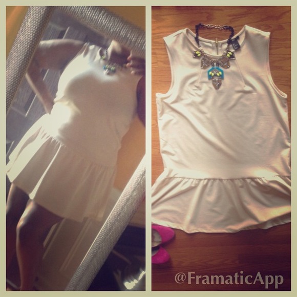 💐Drop waist dress in ivory