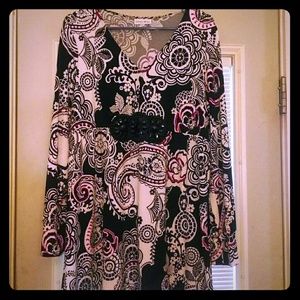 Paisley and floral blouse