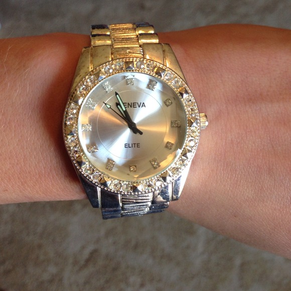 Silver bling watch