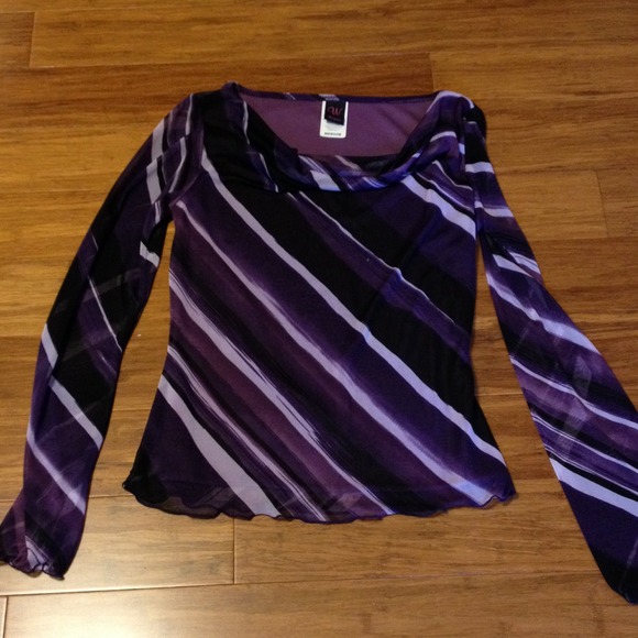 Purple Stripped Top
