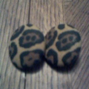 Cheetah animal print earrings