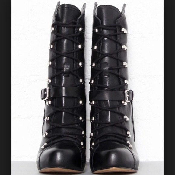 SOLD Sam Edelman Black Knox Boots Sz 6.5 NIB - Picture 2 of 4