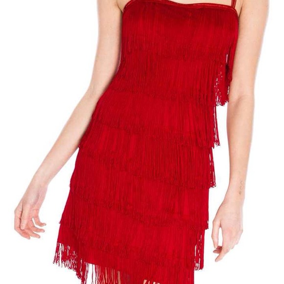 🎉HOST PICK🎉Red Fringe Flapper Dress - Picture 2 of 4