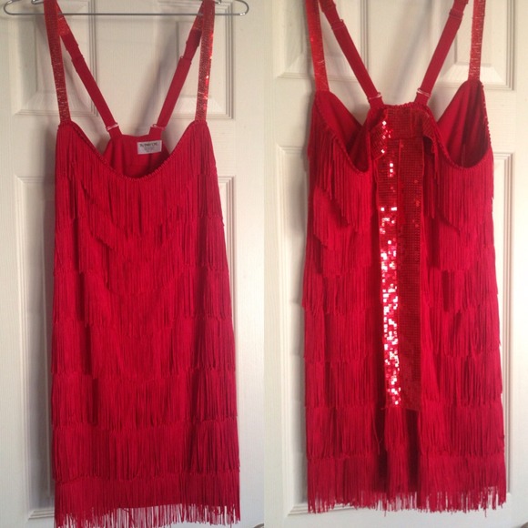 🎉HOST PICK🎉Red Fringe Flapper Dress - Picture 4 of 4