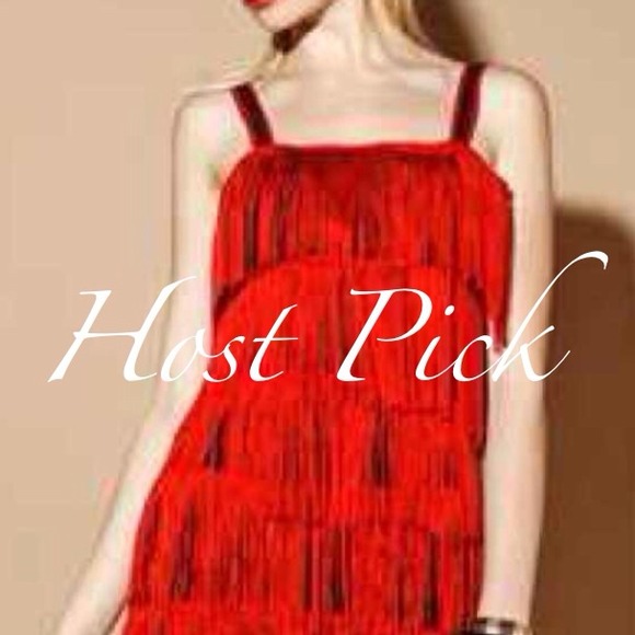 🎉HOST PICK🎉Red Fringe Flapper Dress - Picture 1 of 4
