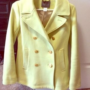 Sale! Jcrew citrus stadium cloth peacoat