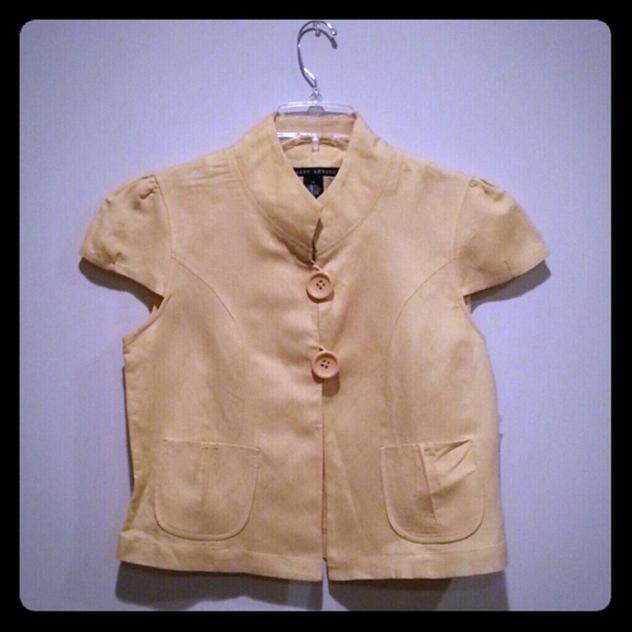 Yellow Larry Levinr Cropped Jacket