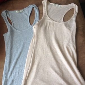 Shimmery tank tops