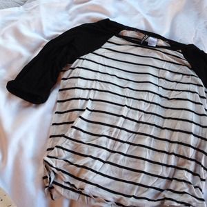 3/4 sleeve striped top