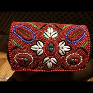 Hand beaded purse/clutch