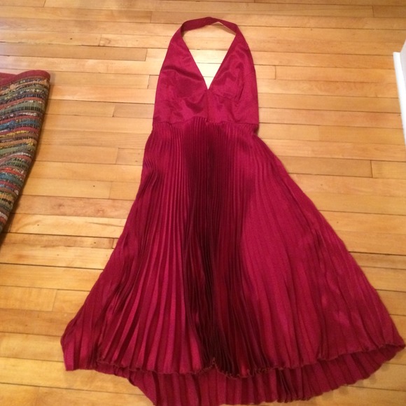 BCBG Paris Halter accordion dress