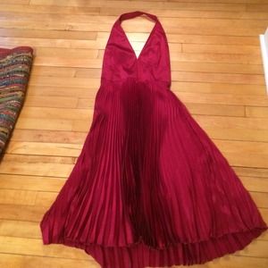 BCBG Paris Halter accordion dress