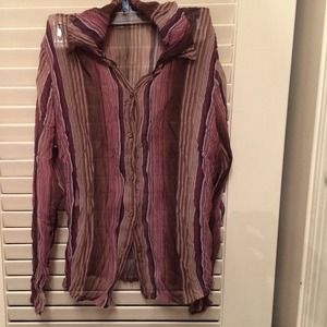 See through striped shirt