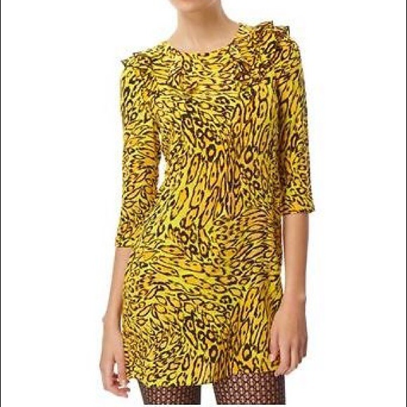 Juicy Couture yellow leopard print dress - Picture 2 of 4