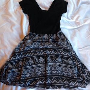 tribal print skater dress