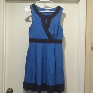 eShakti Blue A-line Dress