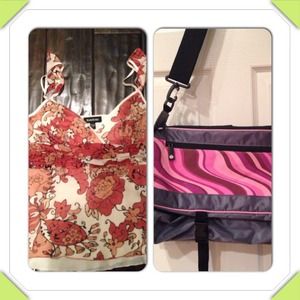 Sold bebe top and lululemon gym bag