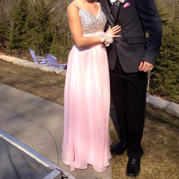 Beautiful pink prom dress