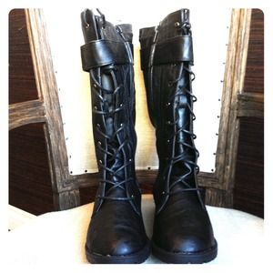 NWOT Black Combat Boots