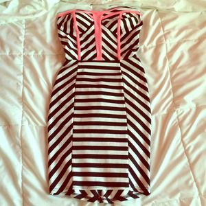 Geometric Dress with a Pop of Neon