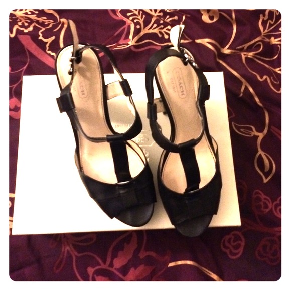 Authentic Coach Leather Sandals