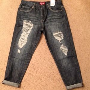 Forever 21 Dark Denim Boyfriend Style Ankle Pant