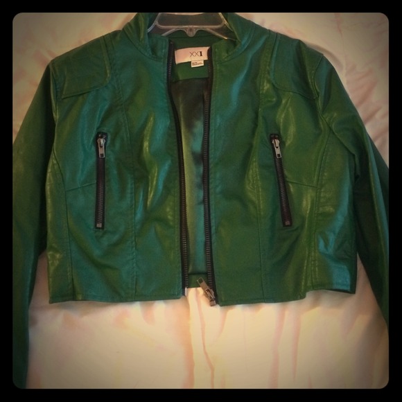 Emerald Green Leatherette Jacket