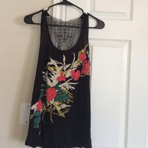 Black beaded tank top