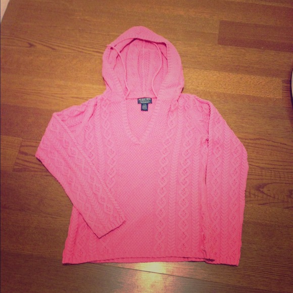 Pink hooded sweater